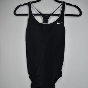 Nike Women's Solid Powerback One Piece Swim Suit